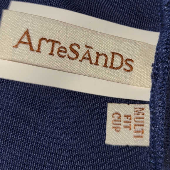 NEW NWOT ArteSands Plus Size Navy Blue Aria Bandeau Underwire One Piece Sz US 20 - Picture 9 of 10